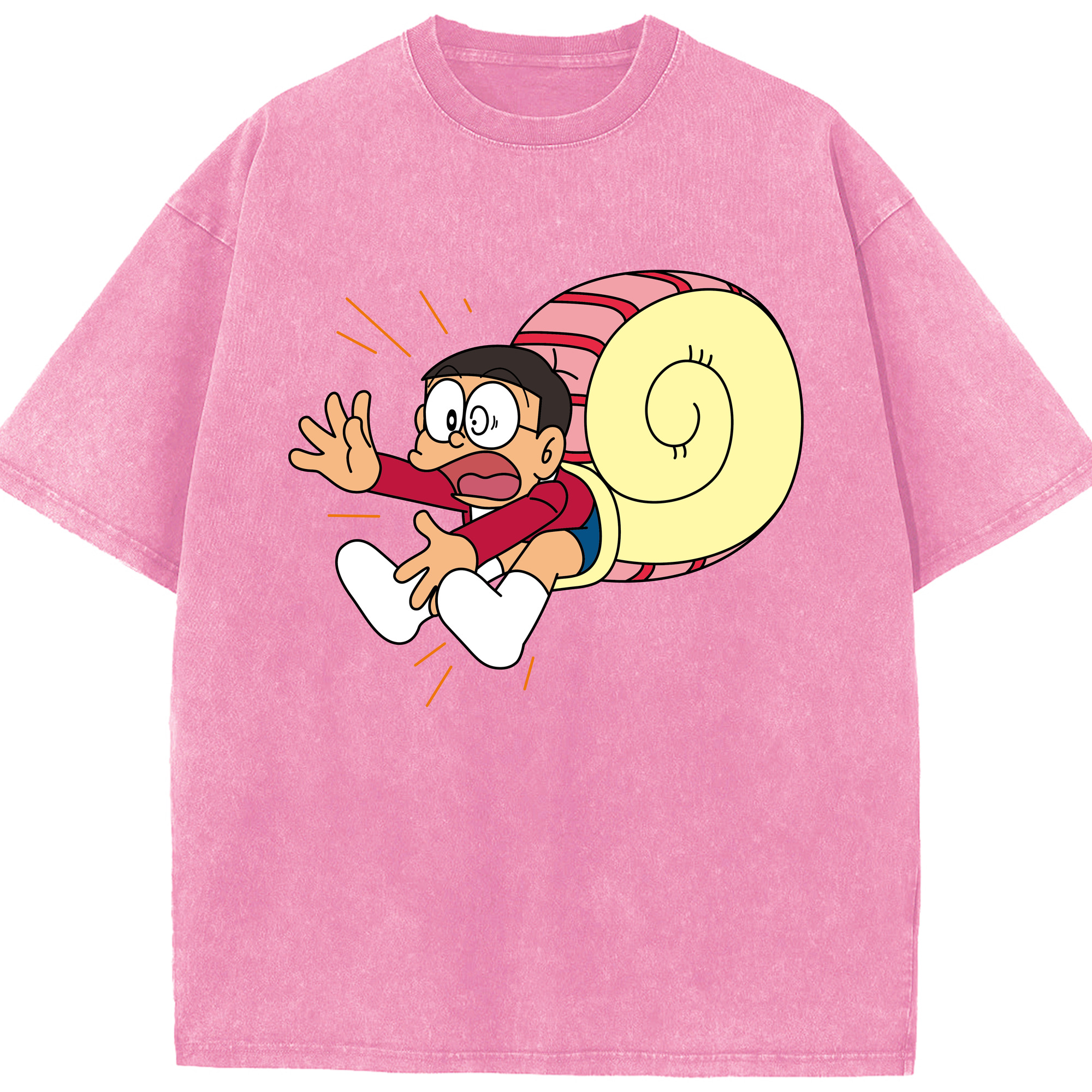 （画像用） ドラえもん 野比 のび太 Doraemon Nobita Nobi 綿100% ヴィンテージ風 半袖Tシャツ（フロントプリント）